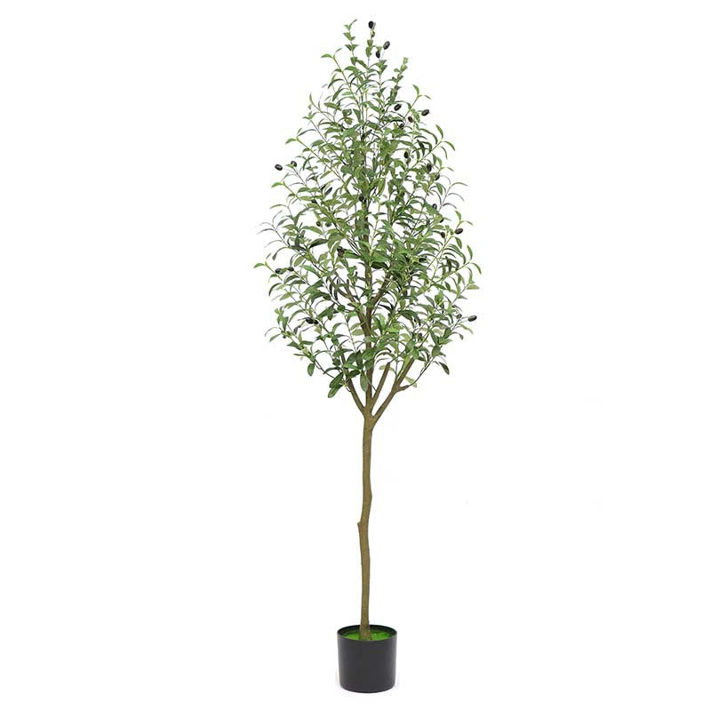 Artificial Plants Amazon Foreign Trade Wholesale Fake Tree Potted Artificial Olive Tree Indoor Large Green Plant Floor Ornament