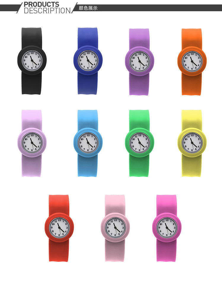 Children's Watch Cartoon Pat Watch Kindergarten Elementary School Silicone Toy Pat Circle Anime Peppa Pig Electronic Watch