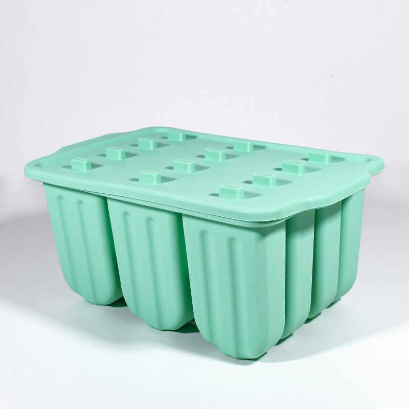 【Same Low Price】Amazon12Ice Cream Mold Easy Release Silicone Popsicle Mold Ice Cream Mold with Lid Ice Cream Mold