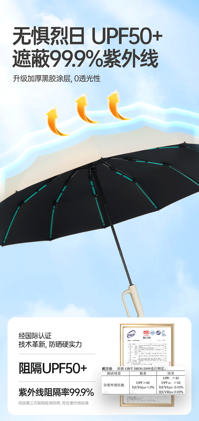 72Fully Automatic Ring Buckle Umbrella Portable Large Custom Wholesale Men's Hook Folding Dual-use for Sun and Rain Women's Special
