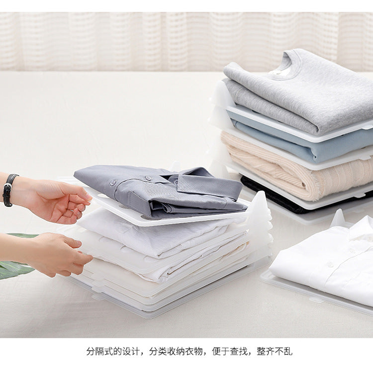 Factory Direct Clothing Folding Storage Board Rack Organizer Layered Shirt T Shirt Clothes Wardrobe Storage Layered Partition Board
