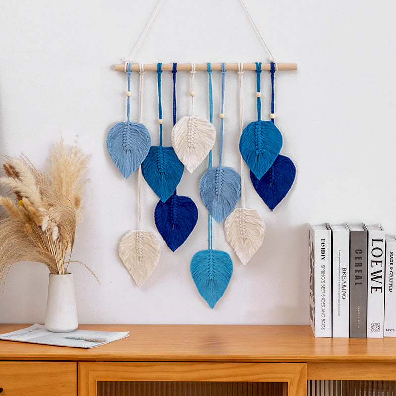 Cross-Border Hot-Selling European Style Artificial Woven Cotton Rope Tapestry Tassel Home Wall Hanging Decoration Soft Furnishing Collection Wholesale