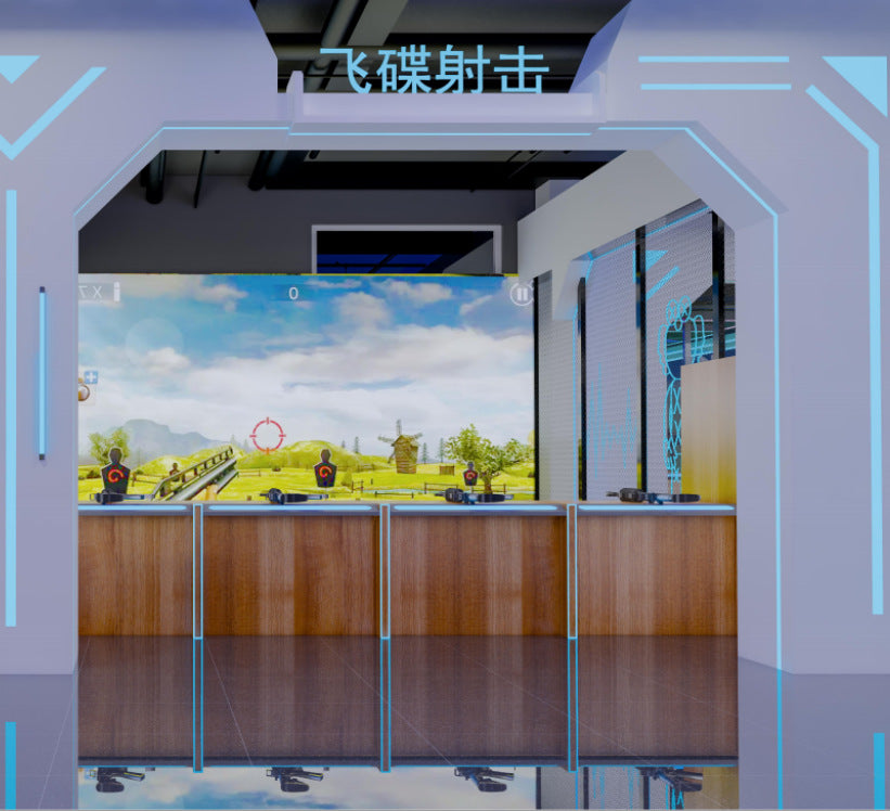 Laser Shooting Game Machine Large Motion Sensing Equipment Multiplayer Interactive Competitive Entertainment Simulation UFO Shooting Experience Center