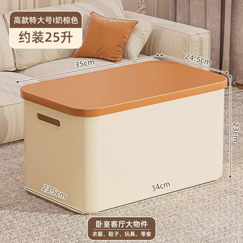 Storage Box with Lid for Household Snacks and Toys, Desktop Organizer, Kitchen Cabinet Plastic Storage Box