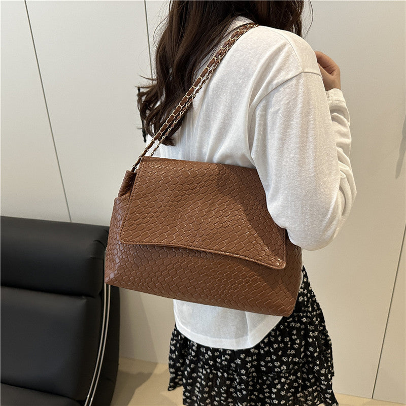 Korean Style ins Chain Bag Versatile Simple Large Capacity Shoulder Bag New Large Underarm Bag Commuter Bag