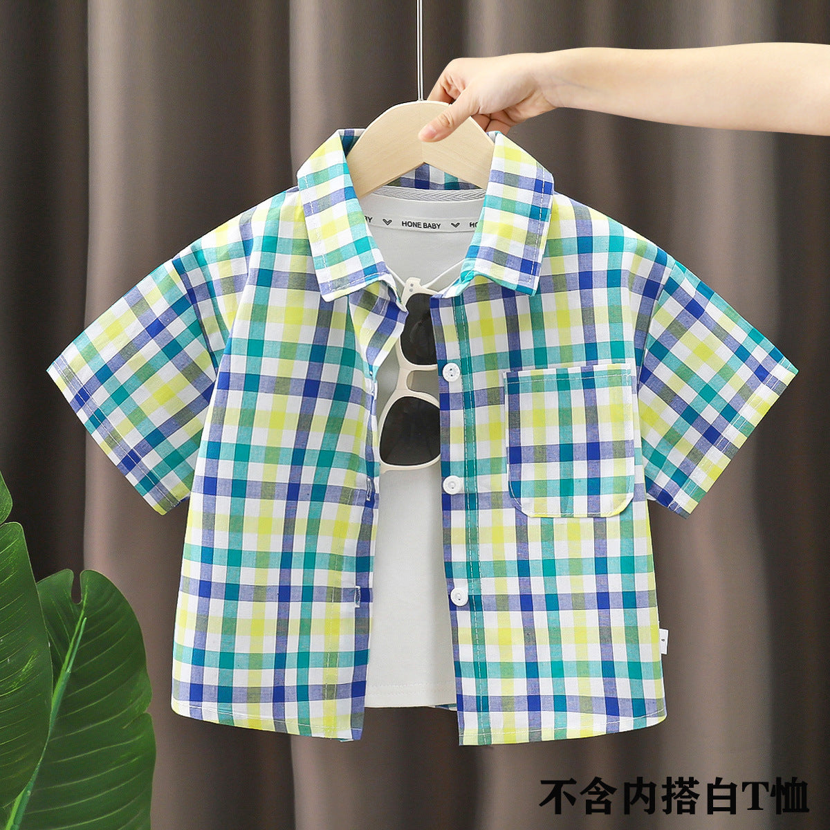 Children's Shirt for Boys2025New Stylish Baby Cotton Plaid Shirt for Spring and Autumn, Fashionable Turn-Down Collar Cardigan for Toddlers