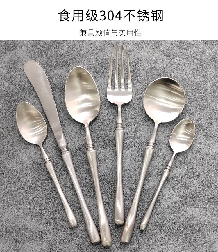 Slim Waist Knife, Fork, Spoon Export Japanese Daily Necessities Tableware Life304Western-style Stainless Steel Cutlery Set spoon