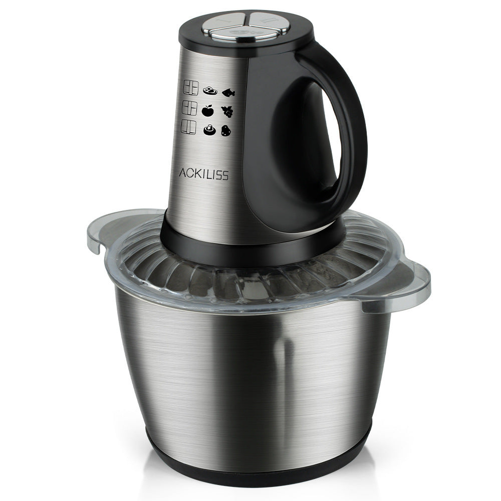 European and British Standard Cross-Border Electric Meat Grinder Household Stainless Steel Meat Mincer Vegetable Chopper Multi-Functional Dual-Speed Food Processor