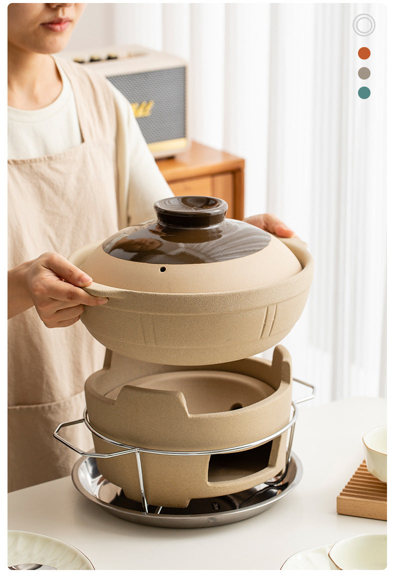 Traditional Edge-Burning Stove Charcoal Stove Clay Pot Commercial Cantonese Style Charcoal Stove Hot Pot Outdoor Surrounding Stove Tea Brewing Barbecue Hong Kong Style Clay Stove