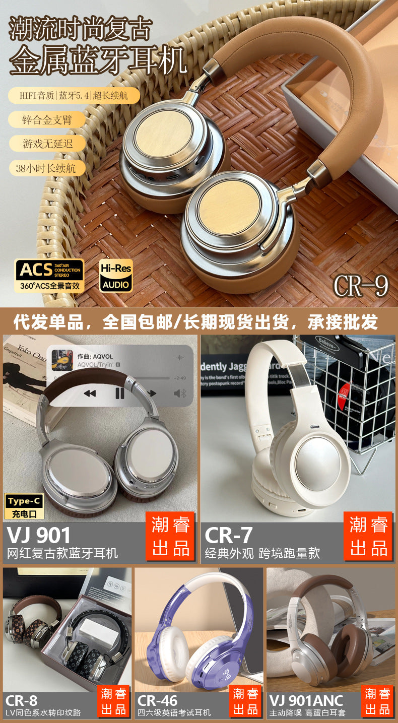 Space Capsule Cat Ear Bluetooth Headphones5.3Head-mounted Cute Glowing Cross-border Hot Item STN28S Ultra-long life battery