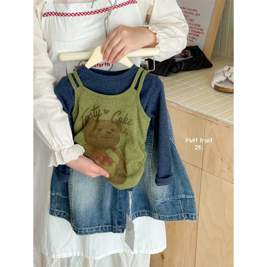 【Sweet Little Chef】Fashionable Fruit·2025Autumn~Unique and Stylish Fashionable Girls' Clothing Top Two-Piece Set Trendy Outfit