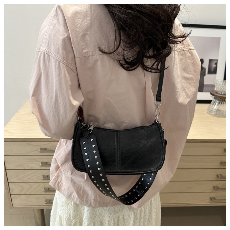 Crossbody Pouch2025Spring New Underarm Bag Niche Handbag Versatile Commuter Single Shoulder Underarm Rivet Women's Bag