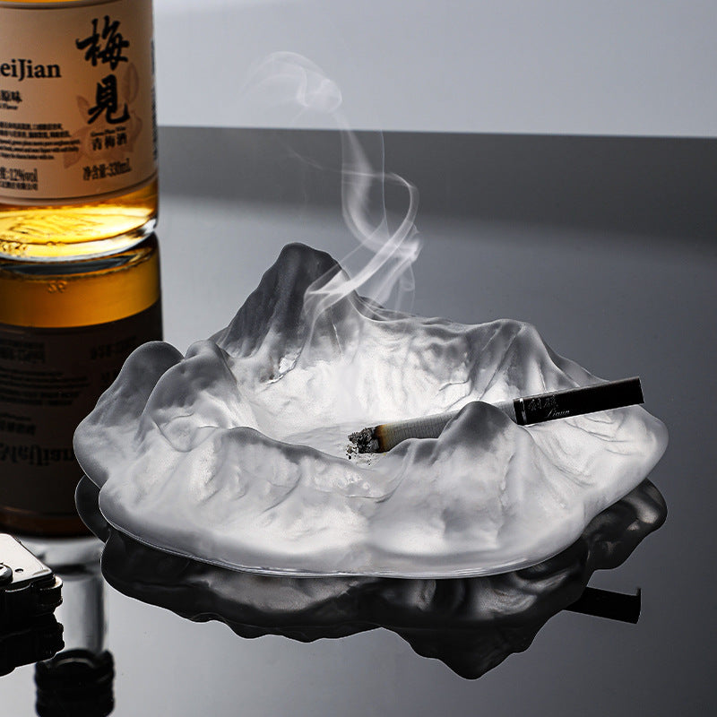 Internet Celebrity Light Luxury Iceberg Ashtray Home Coffee Table Cigar Ashtray Nordic Office Desktop Ornament Decoration Anti-Fly Ash