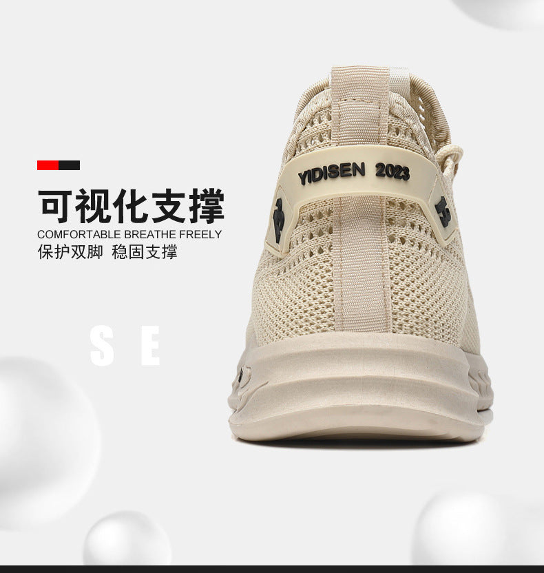 2024Wholesale Dropshipping Casual Sports Shoes Lightweight Breathable Trendy Men's Shoes Summer New Soft Sole Round Toe