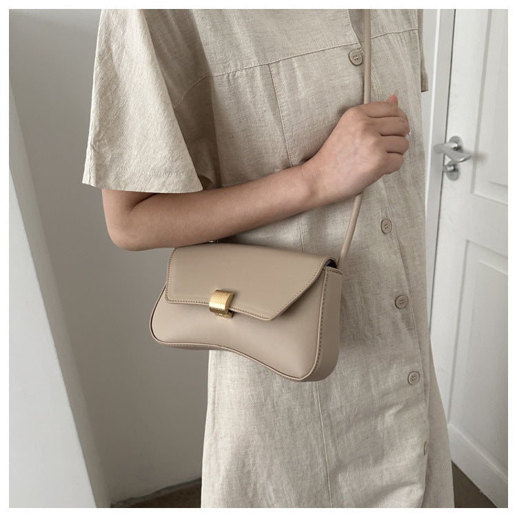 Trendy Women's Shoulder Crossbody Bag Small Square Bag2024Spring new style simple retro hand-held underarm bag