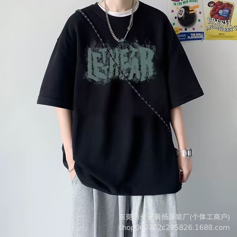Manufacturer Wholesale Hot-Selling Short Sleeve t Shirts for Men and Women, National Trend Design, Printed Couple Summer Loose Tops t Men's T-shirt
