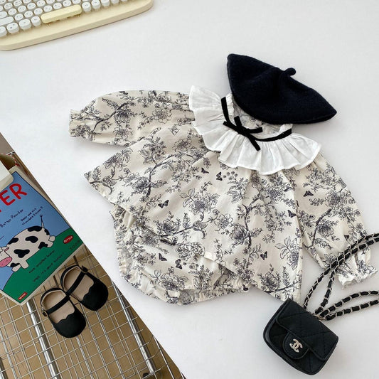 2025New Baby Autumn Outfit Girl Baby Lace Bow Long Sleeve Top Triangle Romper Pants Two-Piece Set