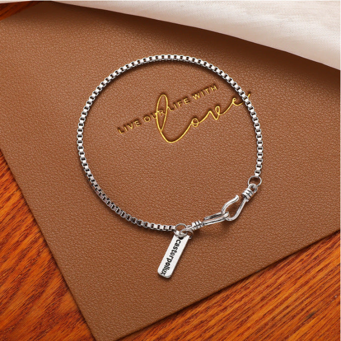 Korean Versatile Pearl Bracelet for Women ins Niche Style High-End Titanium Steel Bracelet Couple Bracelets Wholesale