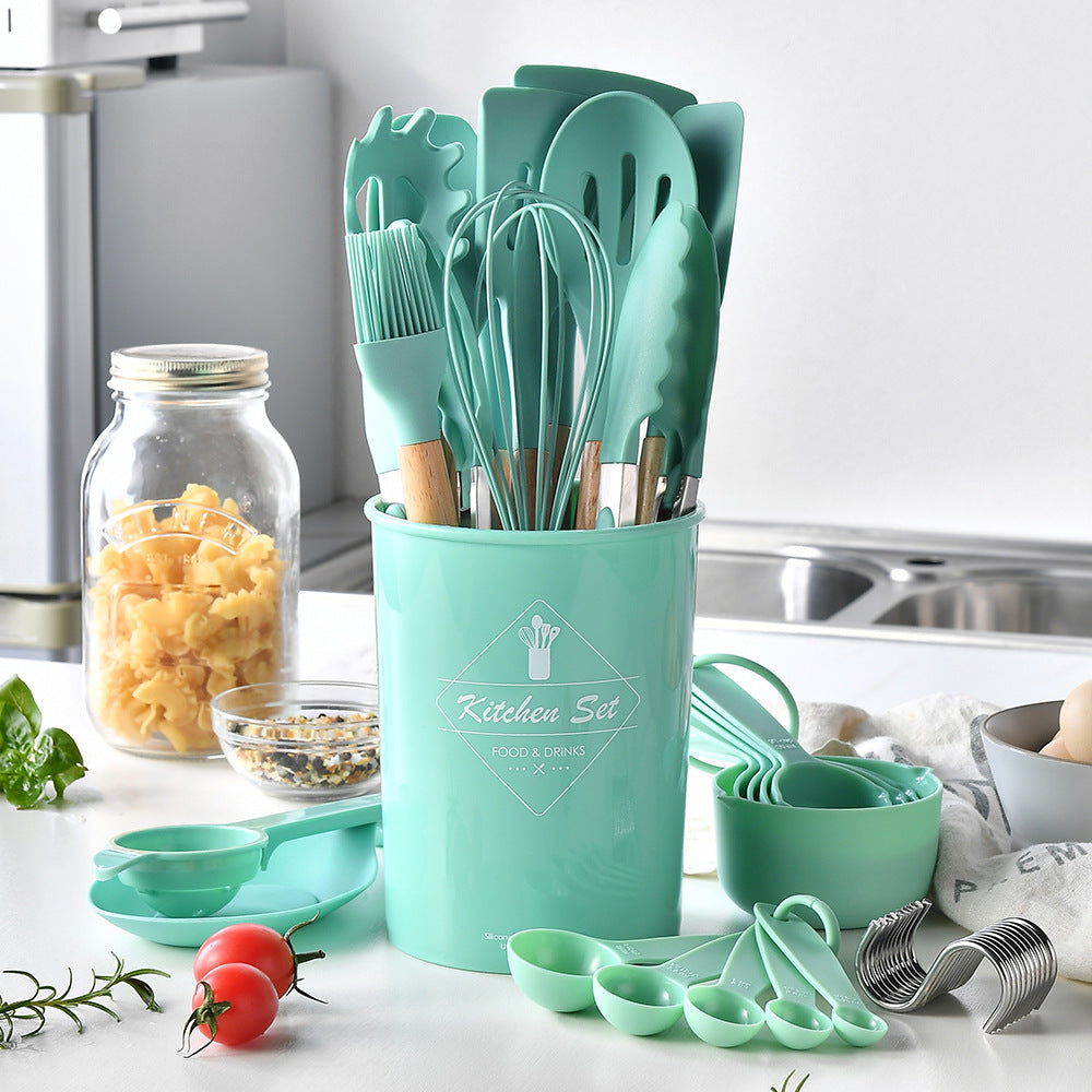 Cross-border Hot-selling Silicone Kitchenware34Set of Non-Stick Spatula, Measuring Cup, and Measuring Spoon kitchen utensil