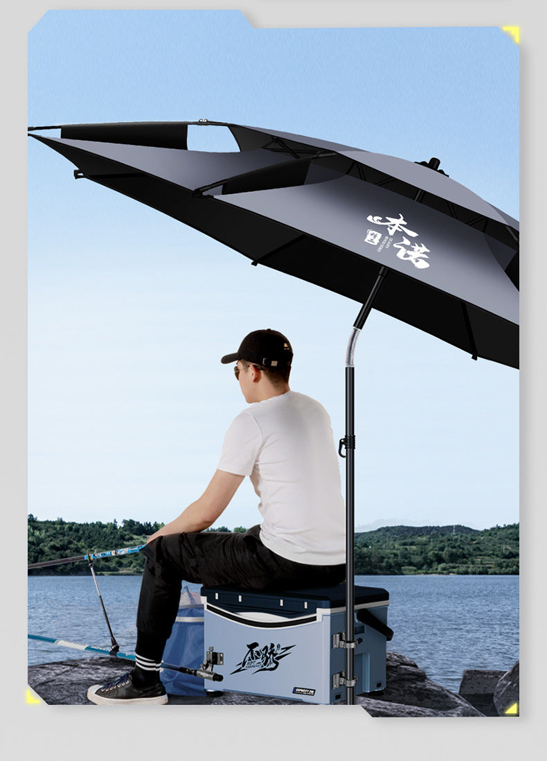 Benno New Model Fishing Umbrella Universal Large Fishing Umbrella Outdoor Sun Umbrella Thickened Sunshade Sun Protection Rainproof Special Fishing Umbrella