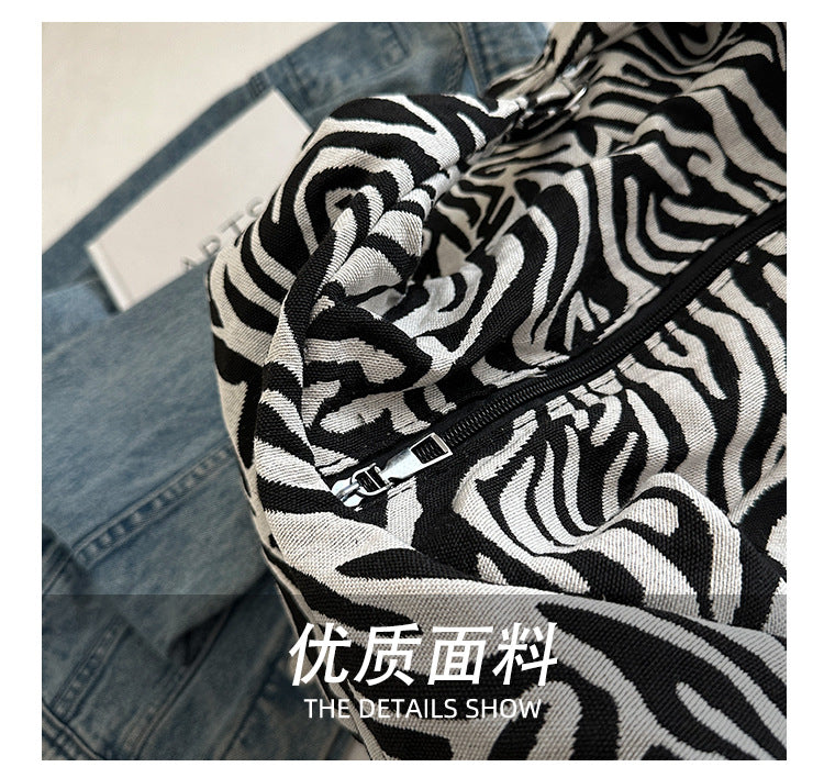 Japanese and Korean Leopard Print ins New Style Single Shoulder Bag Casual Women Versatile Commuting Work Tote Bag Large Capacity Crossbody Bag