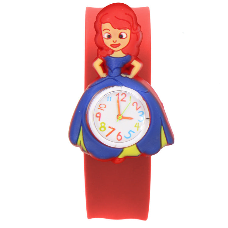 Children's Watch Cartoon Pat Watch Kindergarten Elementary School Silicone Toy Pat Circle Anime Peppa Pig Electronic Watch