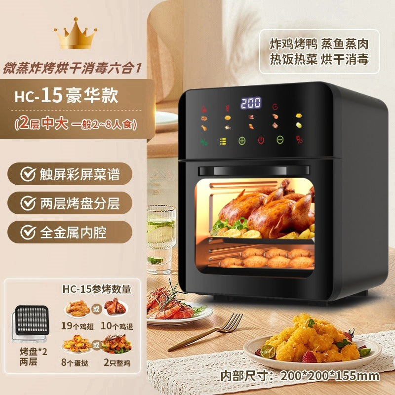 Cross-Border New Smart Visual Air Fryer Household Large Capacity Multi-Functional Air Oven Baking Professional Fryer Oven