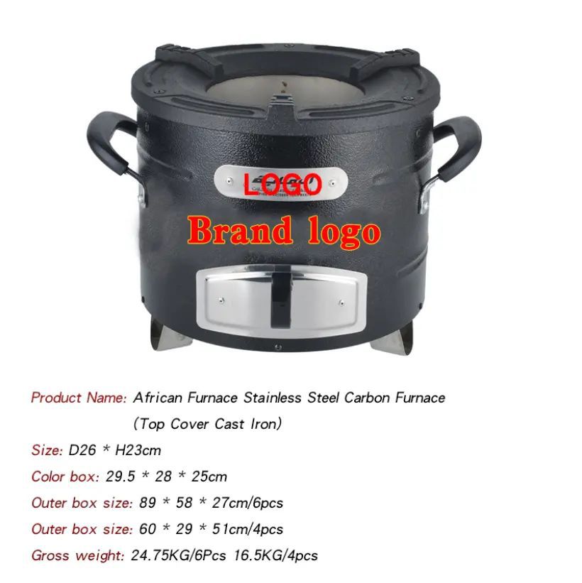 Stainless Steel Household Firewood Stove Firewood Stove Multifunctional African Stove cook stove Outdoor Camping Wood Stove