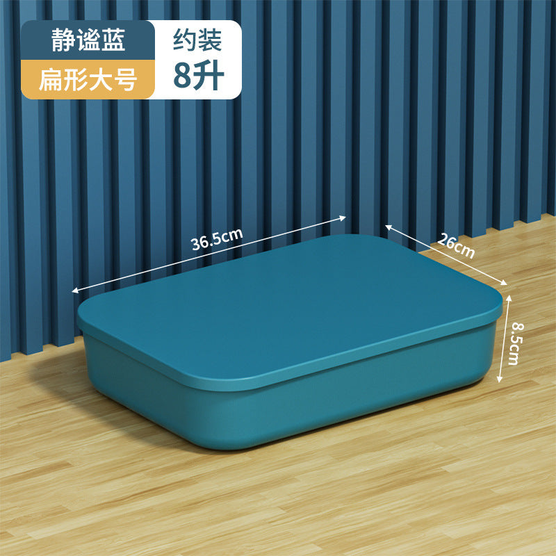 Storage Box Desktop with Lid Plastic Miscellaneous Snacks Cosmetics Box Rectangular Storage Basket Storage Box Organizing Box