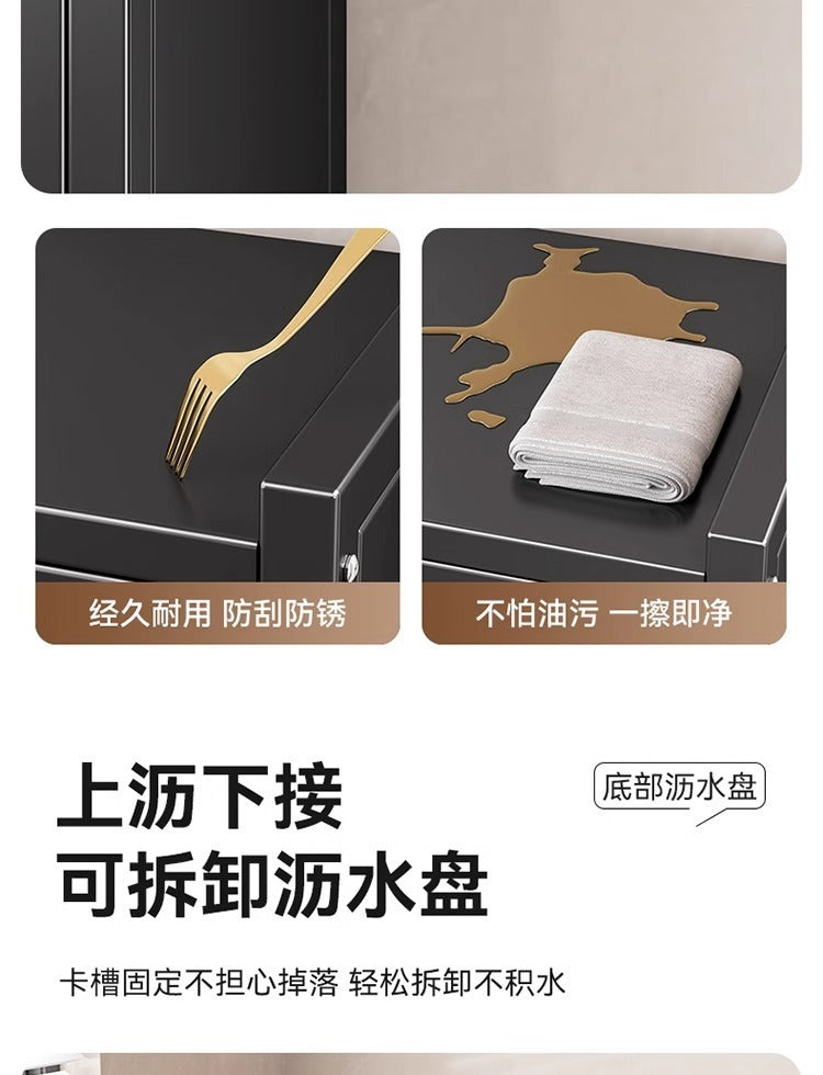 Kitchen Multifunctional Storage Rack Dustproof Dish Organizer Household Countertop Draining Bowl Cabinet Chopsticks Plate Storage Rack