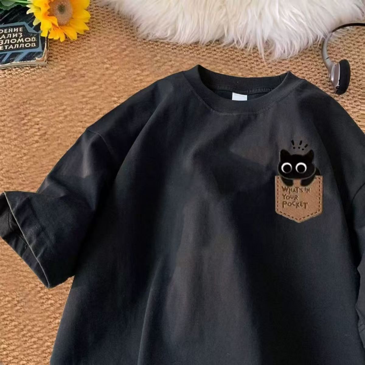 Men's Short Sleeve t T-shirt Ice Silk Short Sleeve Men T T Shirt Summer round Neck Bottoming Shirt Casual All-Matching and Handsome Short t Men's T-shirt