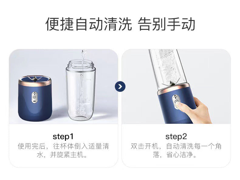 New Cross-Border Portable Rechargeable Juicer Small Juice Cup for Students and Home Use Multifunctional Juicer Cup