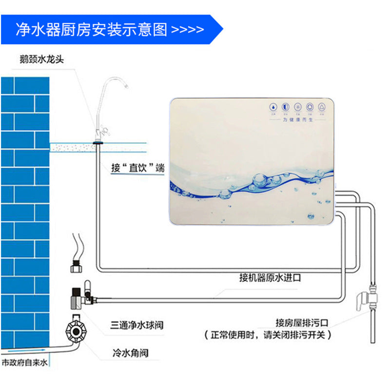 Water Purifier Five-Stage Ultrafiltration Water Purifier Mineral Energy Water Purifier Kitchen Wall-Mounted Direct Drinking Machine Gift Manufacturer