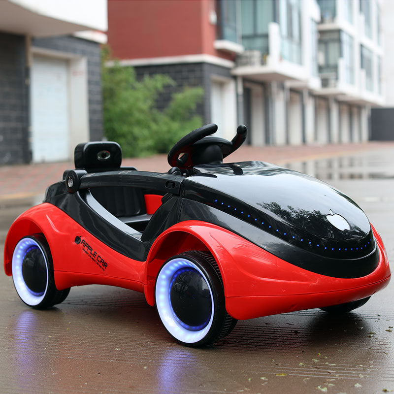 Sci-fi Children's Electric Car Four-Wheel Flashing with Remote Control, Ride-On for Boys and Girls, Baby Rocking Rechargeable Toy Car