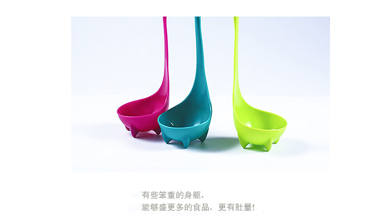 Amazon Creative Loch Ness Monster Spoon Cartoon Food Grade Plastic Spoon Kitchen Tool Manufacturer Wholesale