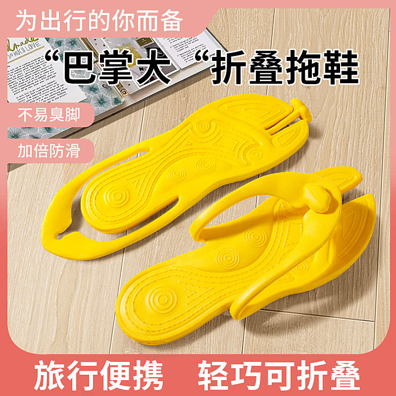 Foldable Slippers Summer Travel Portable Outdoor Swimming Beach Disposable Flip-Flops Hotel Travel Slippers