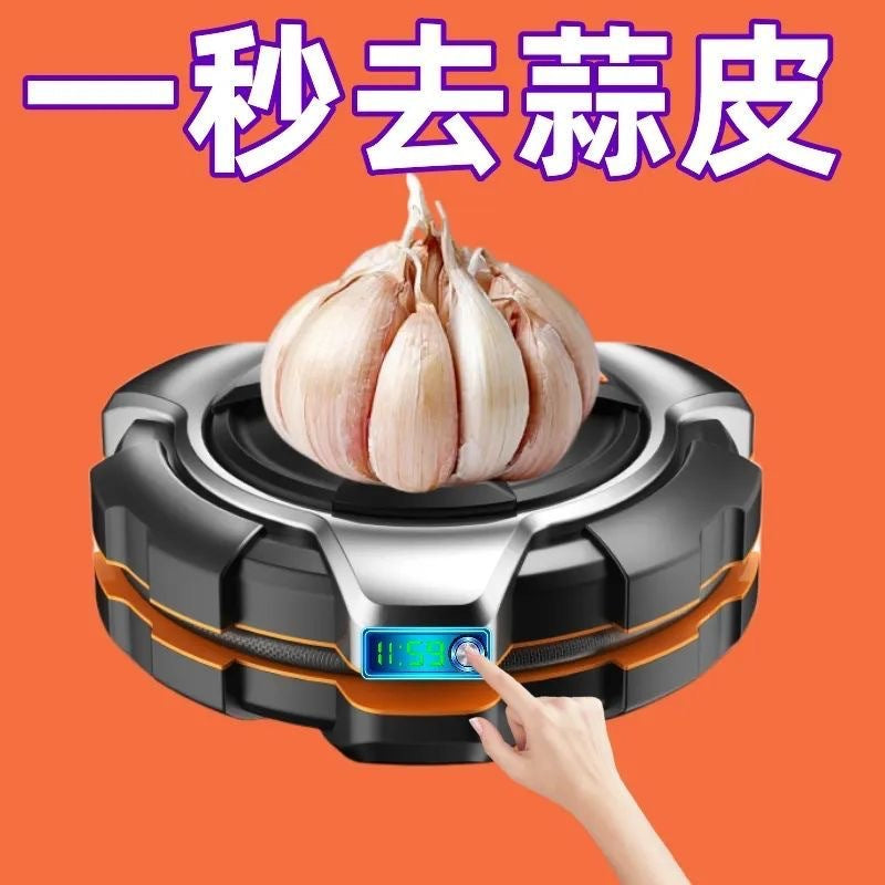 Garlic Peeler with Sealed Bottom, Automatic Peeling Press for Garlic Heads and Cloves, Silicone Peeler, Household Kitchen Gadget