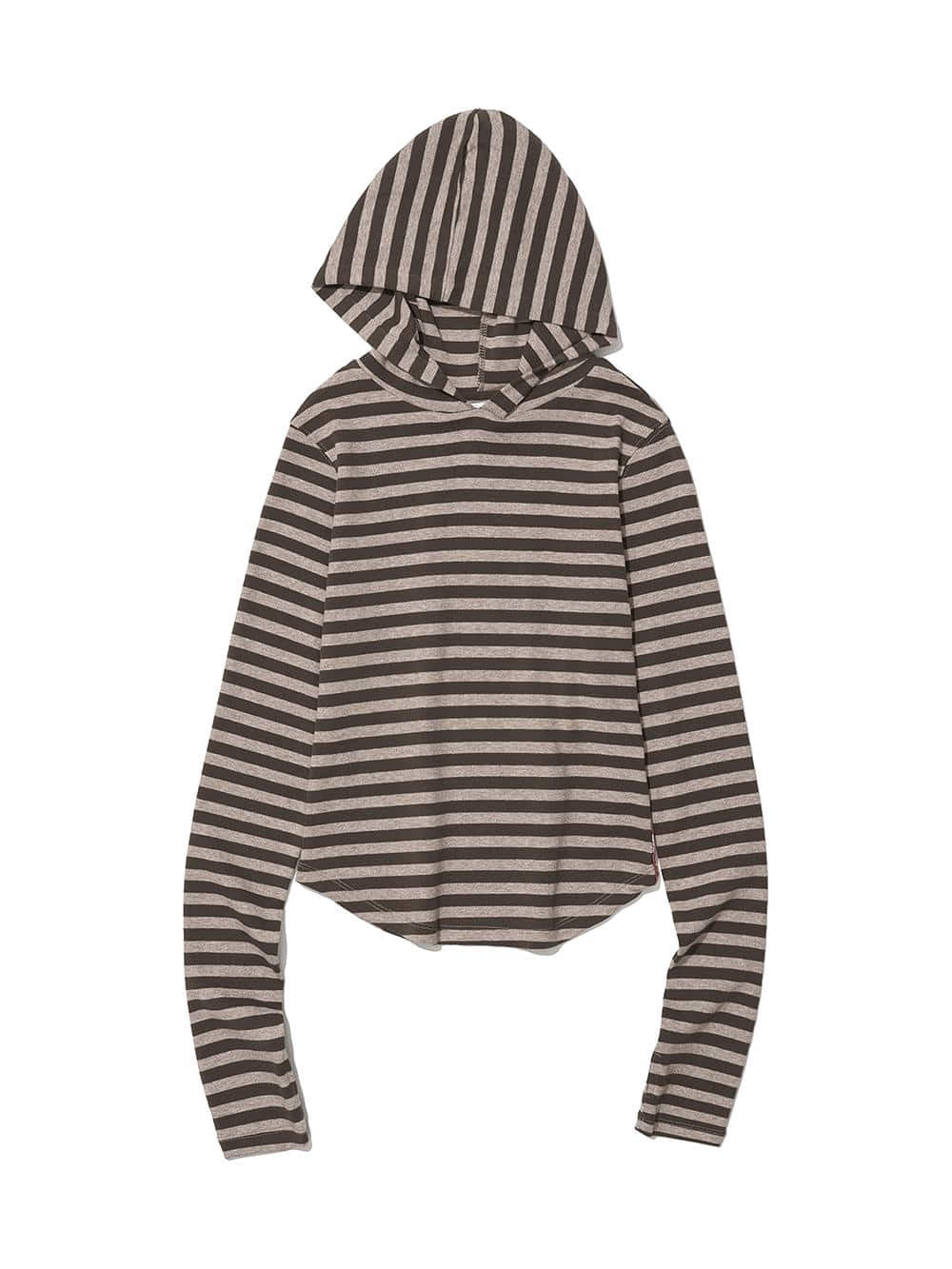 Pre-Sale】2025New Autumn Korean Dongdaemun Tian Xiwei Same Style Striped Hooded Sweatshirt TS16771