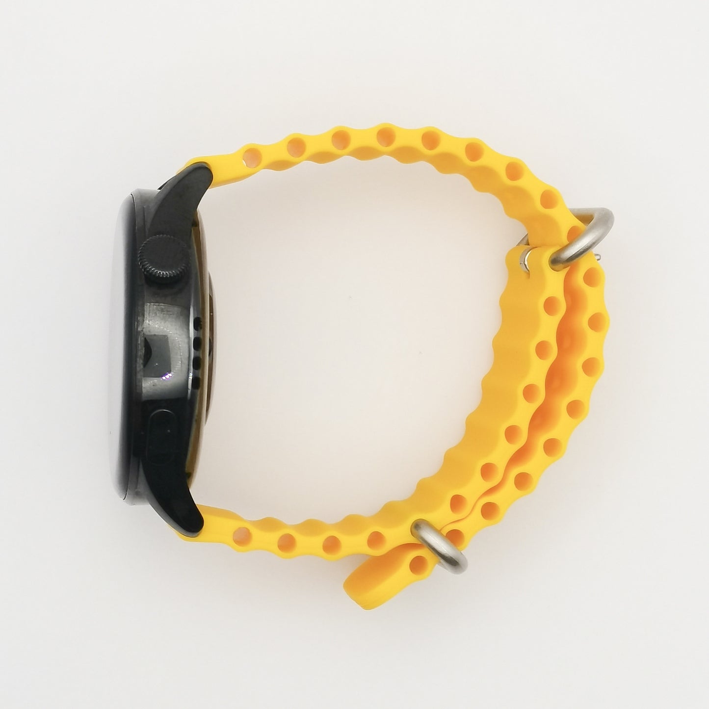 Wholesale new model compatible with Samsung Huawei watch Ocean Silicone Strap Official Same Style Solid Color Double Buckle Silicone Strap