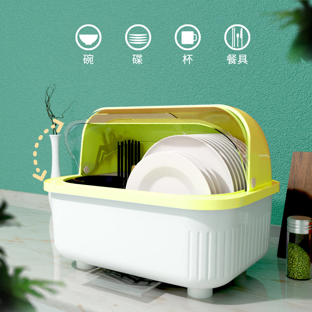 Kitchen Bowl Dish Rack Draining Bowl Rack Bowl and Chopstick Storage Box with Lid Bowl Cabinet One Piece Dropshipping