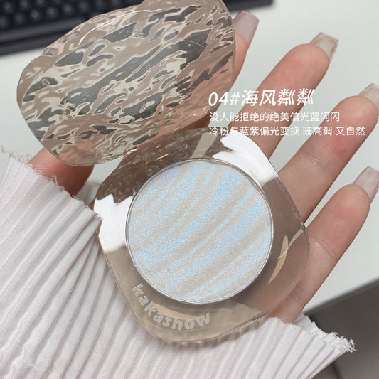 kakashow Shimmer Highlighter Powder Face Brightening 3D Pearlescent Polarized Fine Shimmer Student Contouring Mashed Potato Highlighter