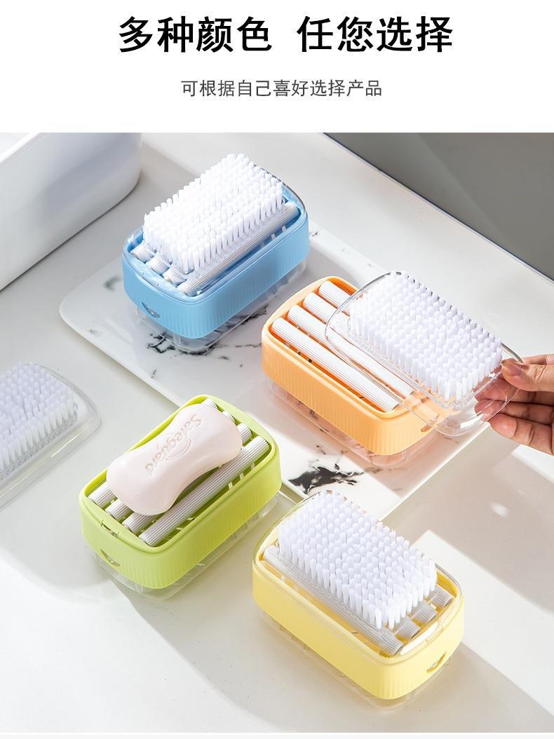 Creative Soap Holder No-Drill Wall-Mounted Bathroom Draining Soap Rack with Lid Non-Water Accumulation Handmade Soap Storage Box