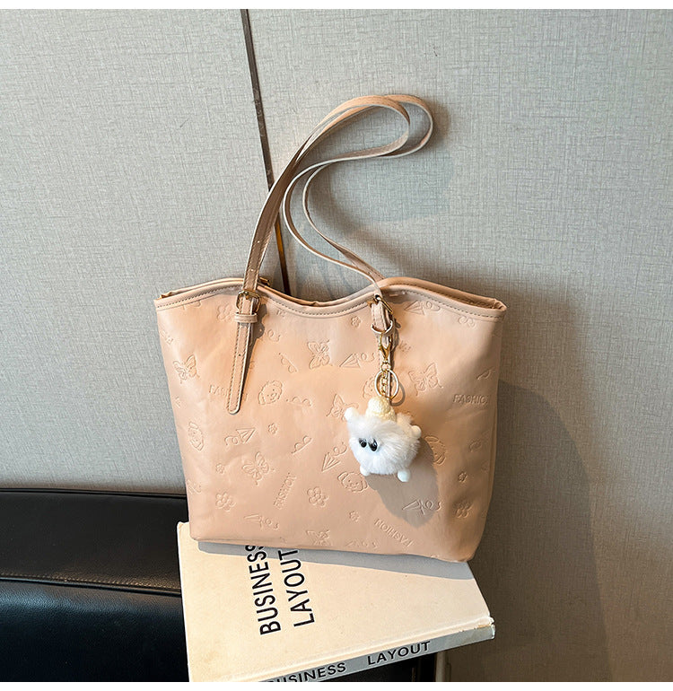 Women's High-Grade Bag2025Spring Birthday Gift Puppy Tote Bag Large Capacity Women's Bag Commuting Crossbody Bag