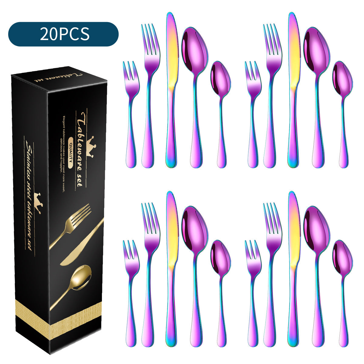 Spoon Wholesale Amazon Stainless Steel Cutlery Set20/30Set Hotel and Home Use1010Cutlery Set