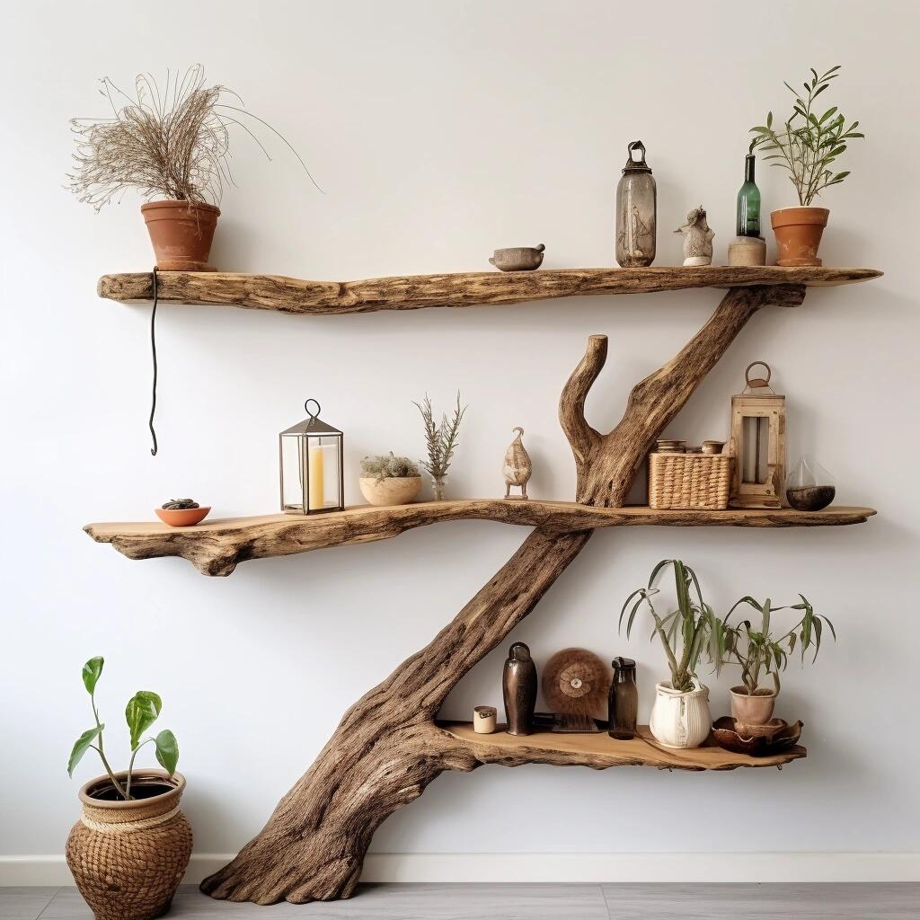 Wabi-Sabi Style Camphor Wood Solid Wood Display Cabinet Tea Storage Cabinet Natural Wood Multi-Functional Storage Rack