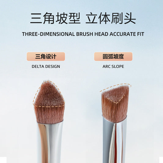 Blush Brush Loose Powder Brush Portable Short Soft Fiber Hair Small Odin Loose Powder Makeup Brush Beauty Tool