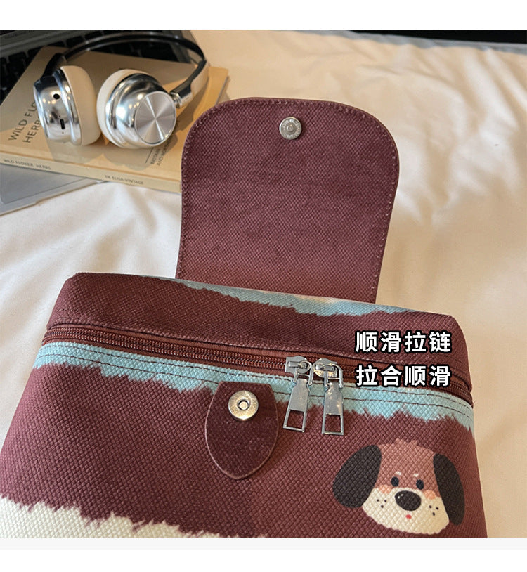 Korean Style Cute College Style Cartoon Handheld Bucket Bag for Women2025New leopard print backpack for class and commuting http://detail.1688.com/offer/960620063545.html