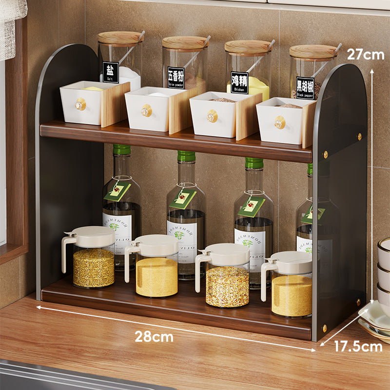 Kitchen Spice Rack Countertop Multifunctional Seasoning Storage Box Small Multi-layer Various Magic Rack on Stove