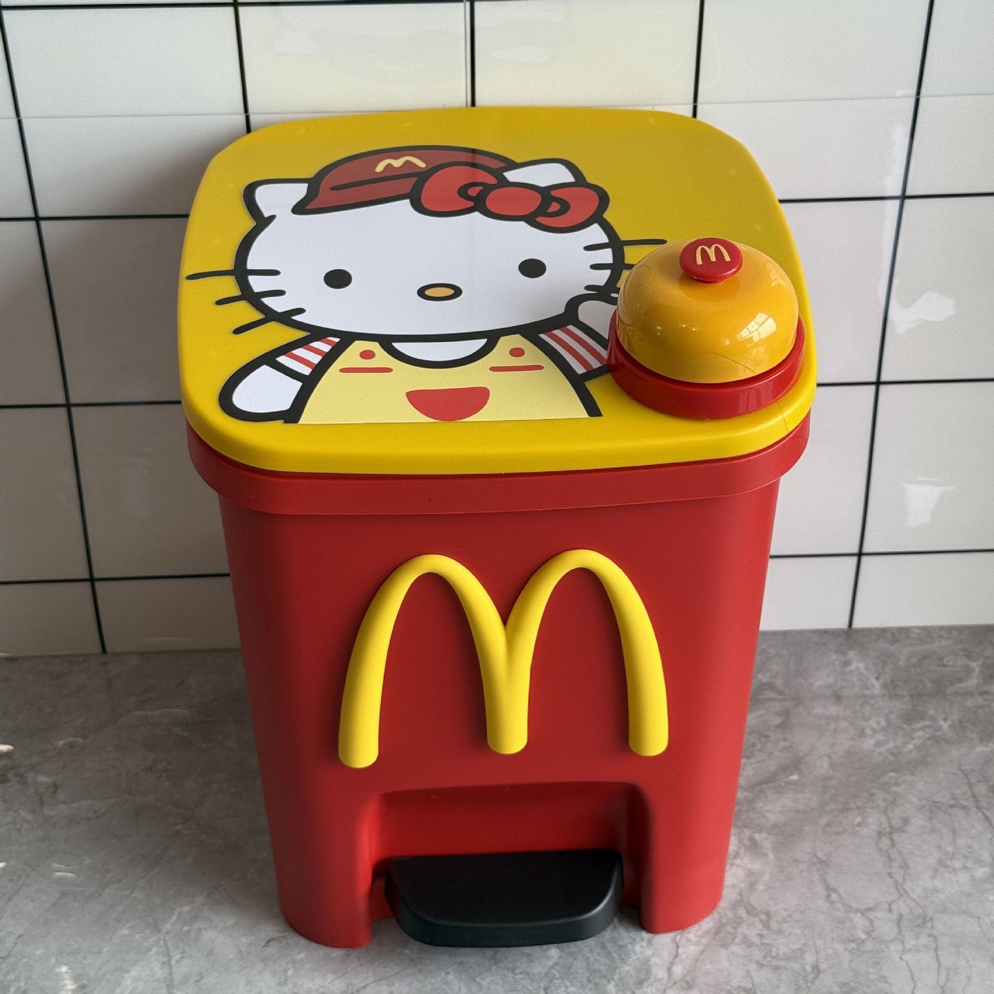 Mario Trash Can for Home Living Room Cute Cartoon Anime Large Capacity Personality Internet Celebrity Thickened Pedal Trash Basket