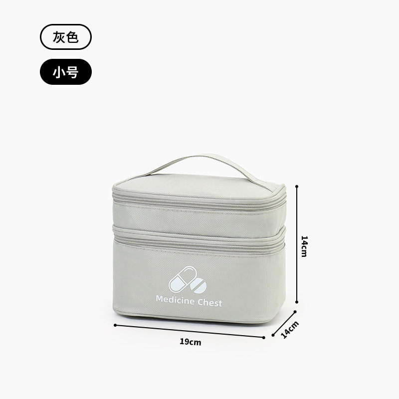 Outdoor First Aid Kit Large Capacity Household Medicine Box Double Layer Classification Storage Medicine Organizer Travel Portable Medicine Bag